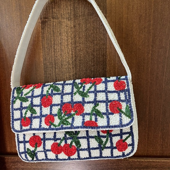Cherry Beaded Women's Bag - Picture 1 of 7